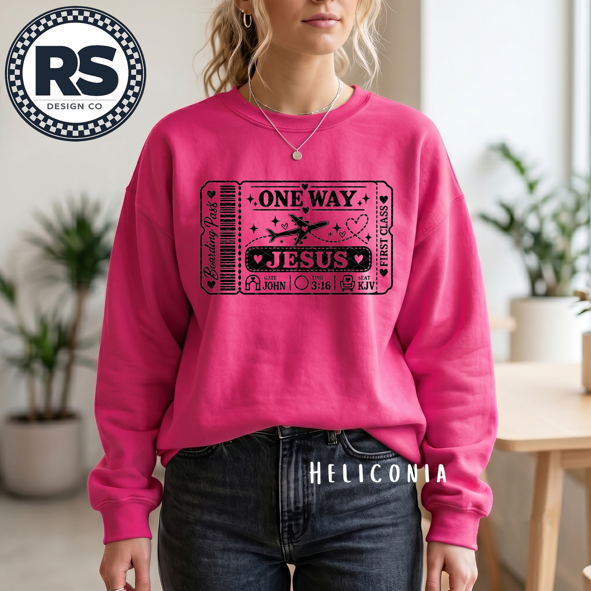 One Way Ticket to Jesus (Black Logo)