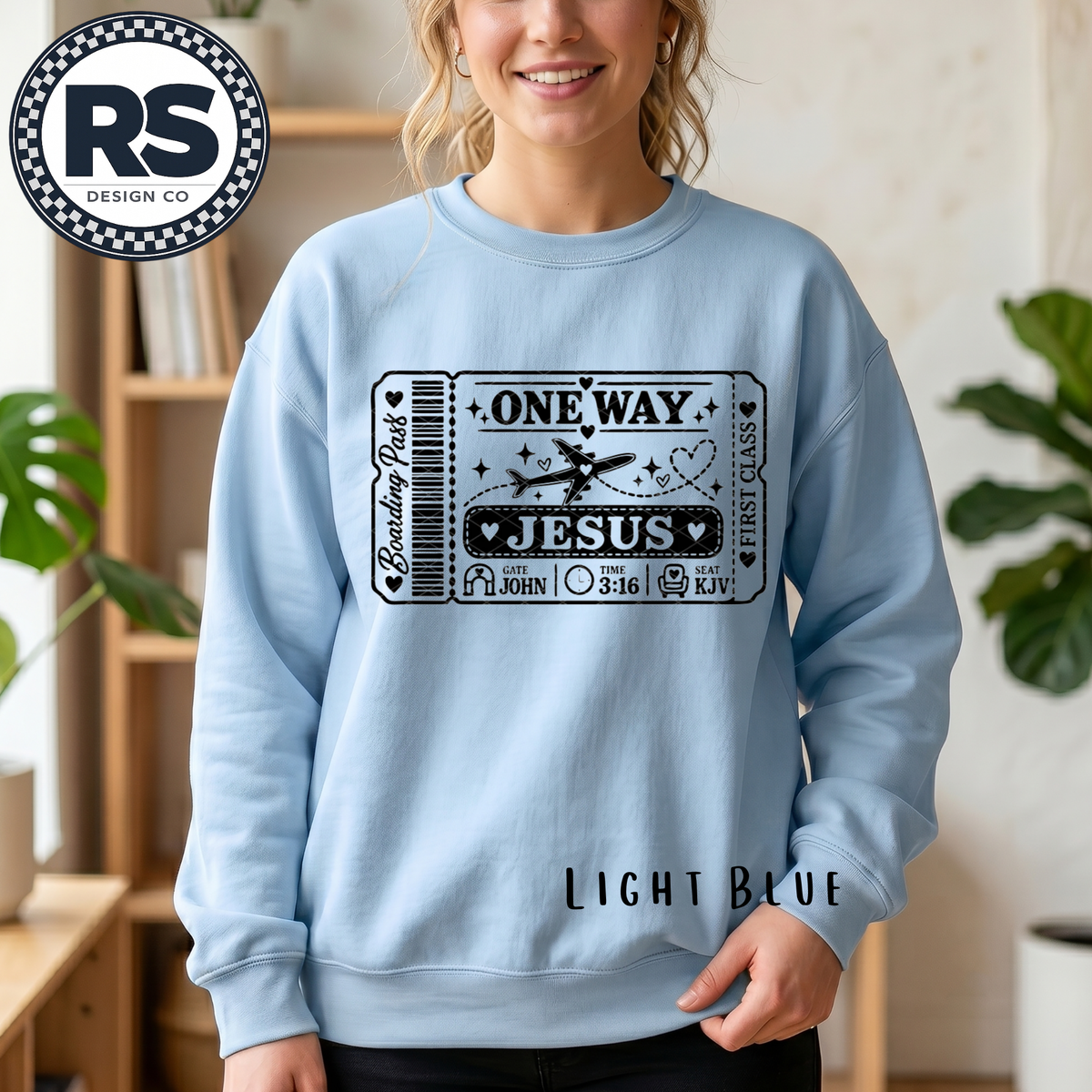 One Way Ticket to Jesus (Black Logo)