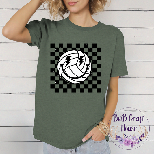 Checkered Lightning Volleyball